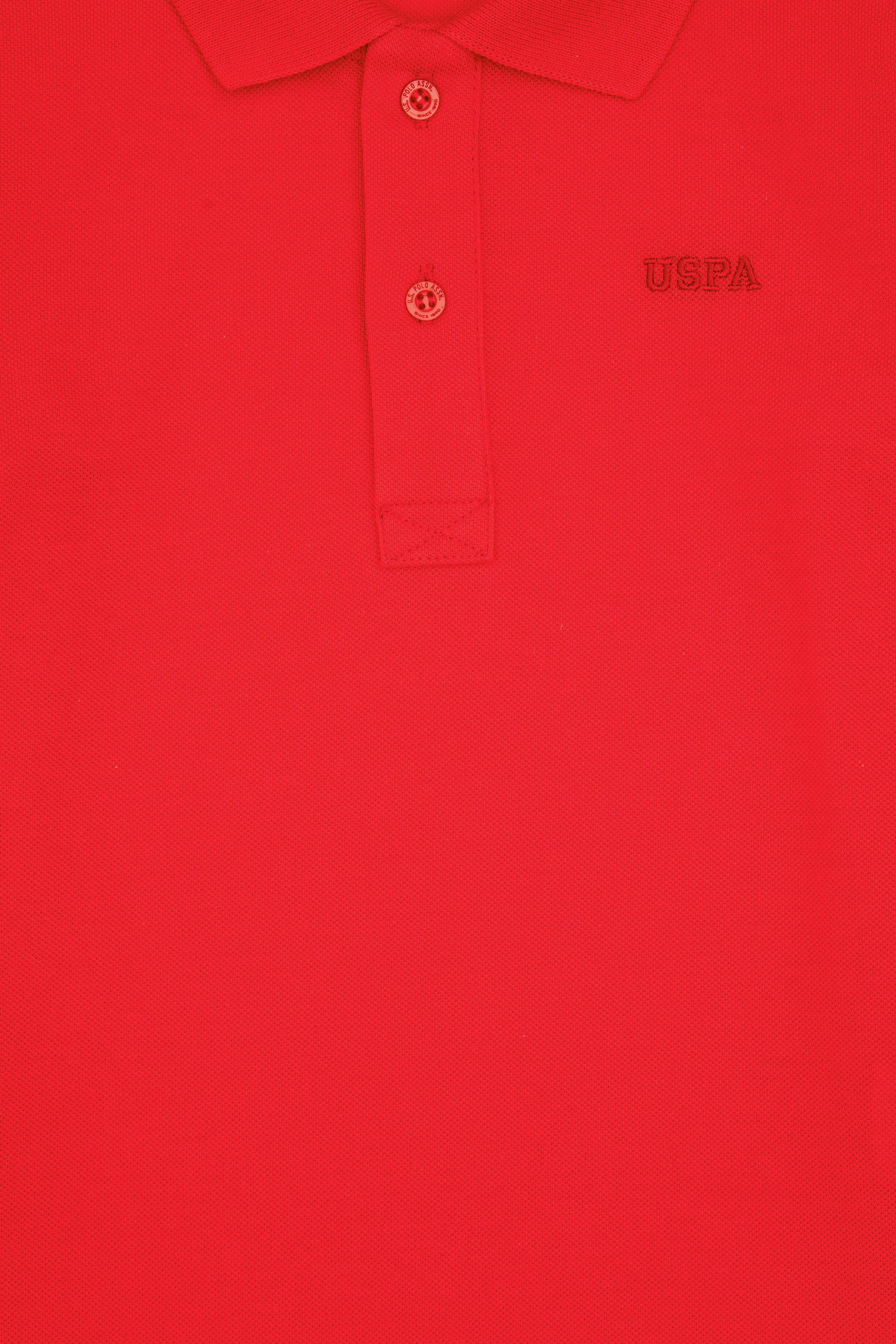 Erkek Çocuk Kırmızı Basic Polo Yaka Sweatshirt - Image 5