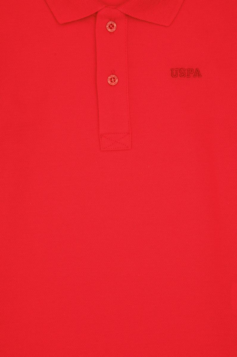 Erkek Çocuk Kırmızı Basic Polo Yaka Sweatshirt