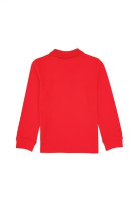 Erkek Çocuk Kırmızı Basic Polo Yaka Sweatshirt - 50313790070