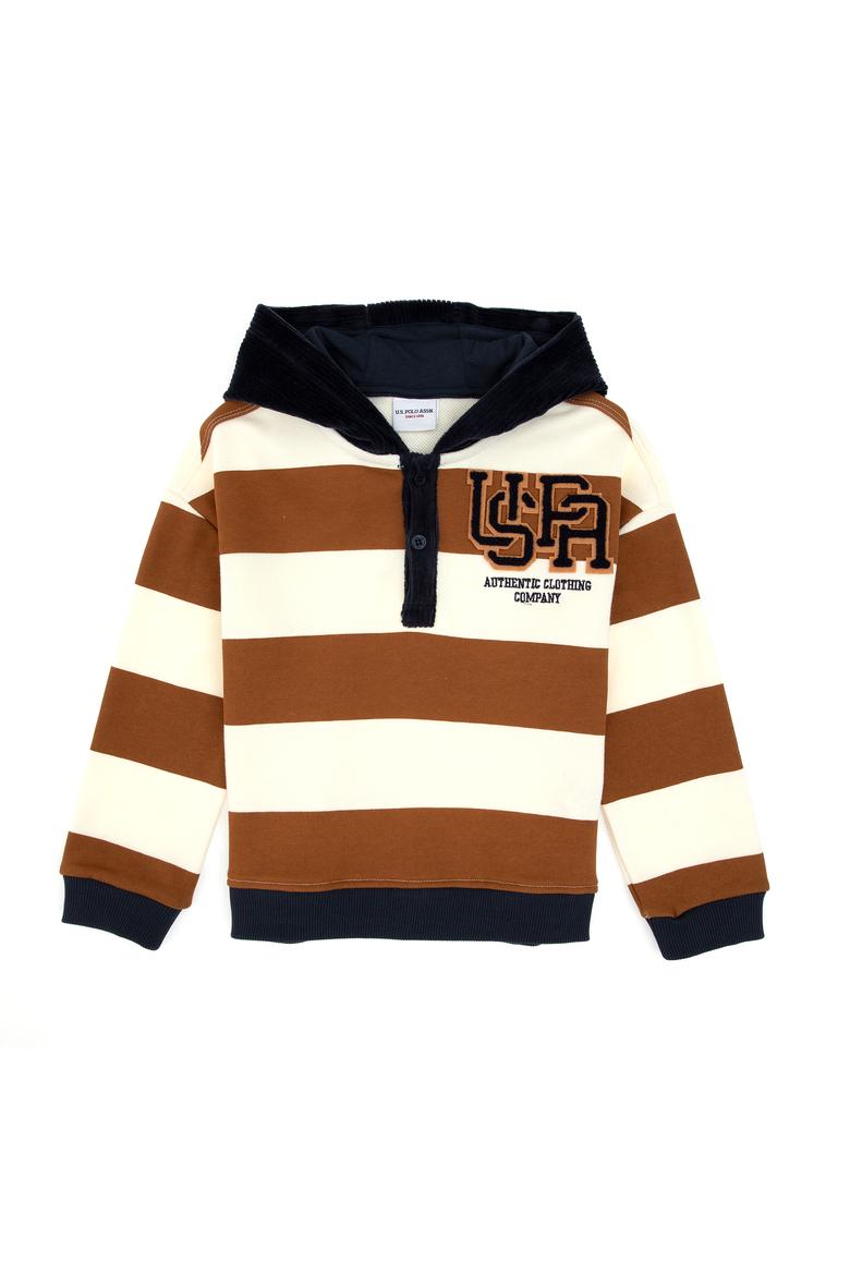 Erkek Çocuk Camel Kapüşonlu Sweatshirt - 50308539030