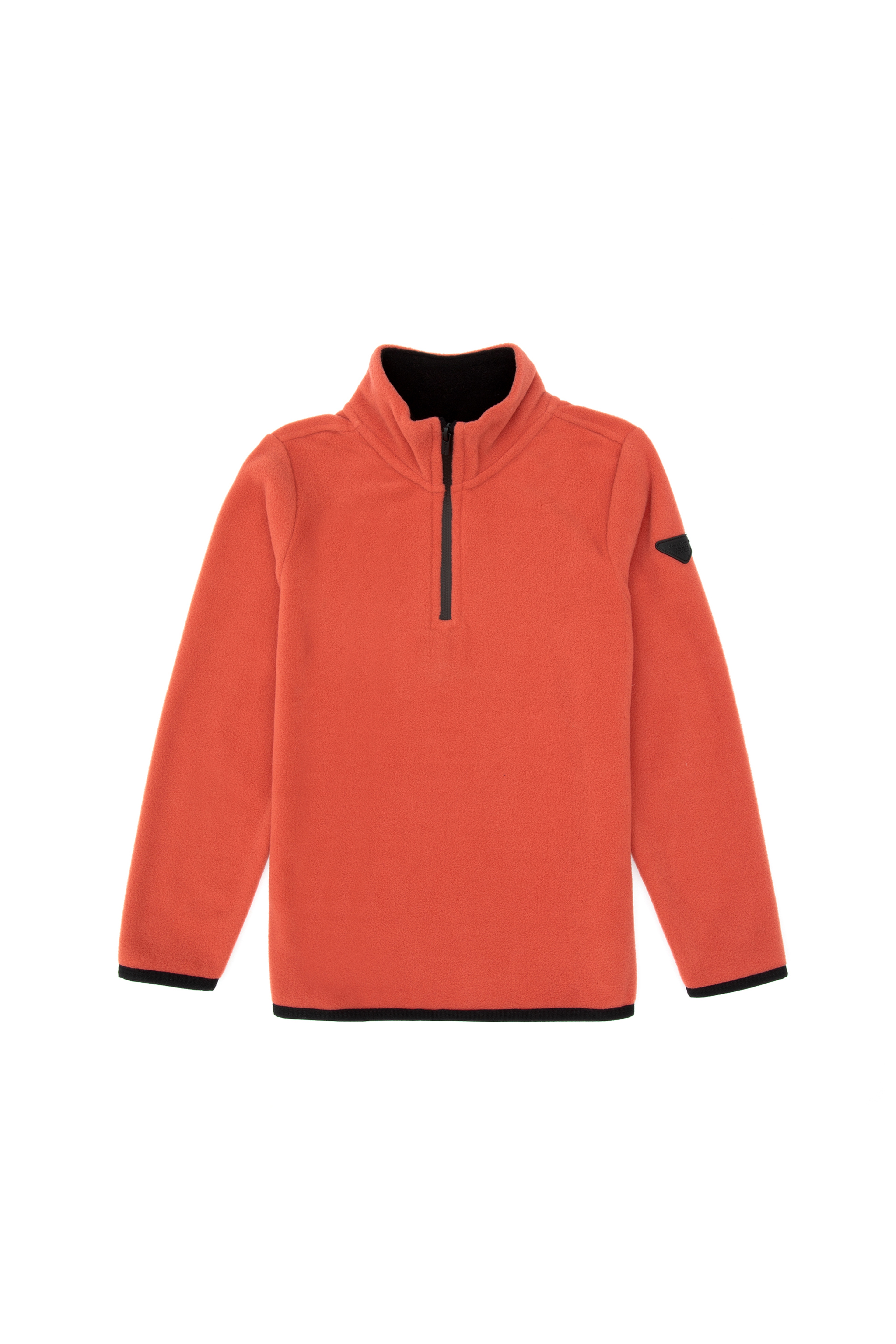 Erkek Çocuk Gül Kurusu Yarım Fermuarlı Polar Sweatshirt - Image 3