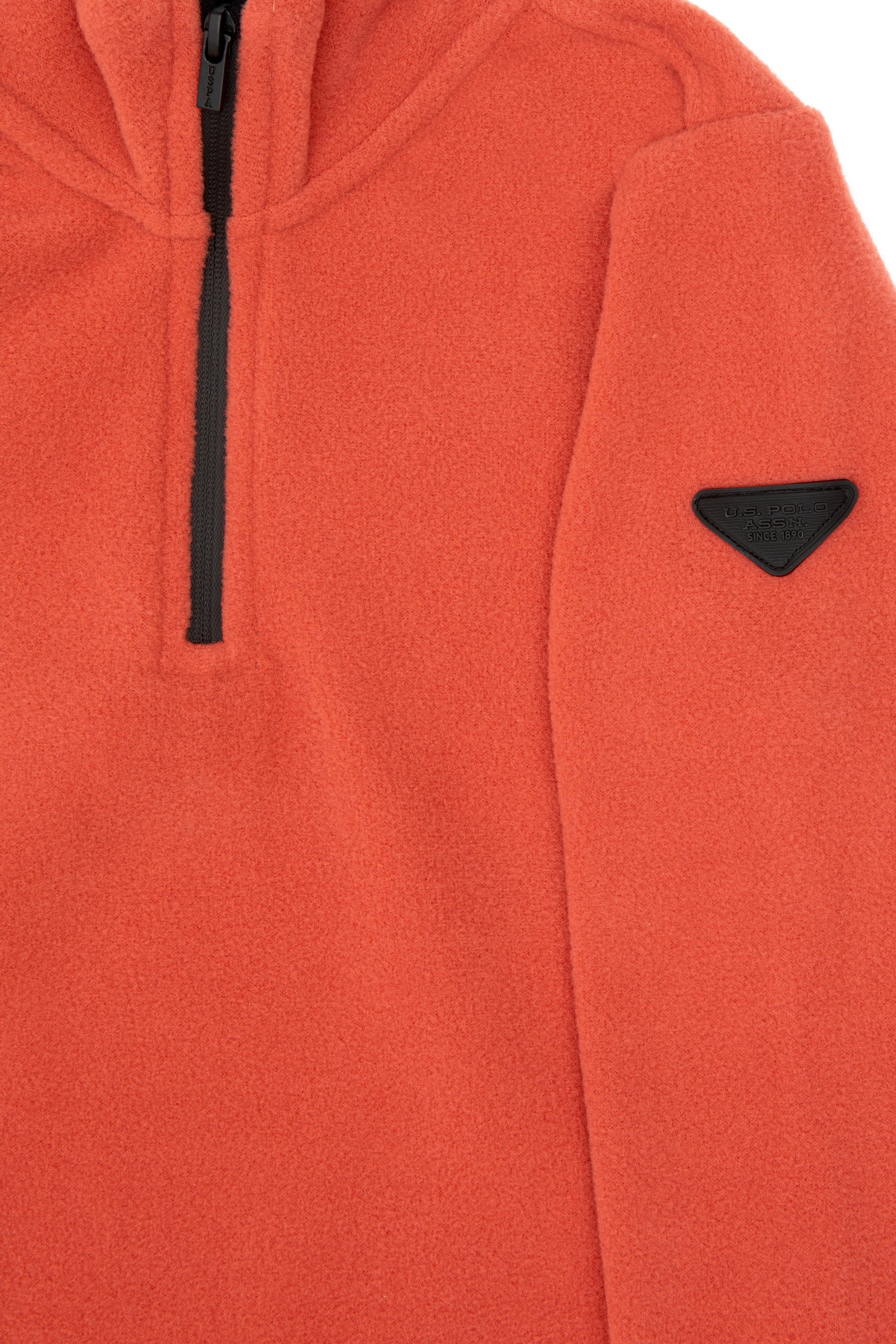 Erkek Çocuk Gül Kurusu Yarım Fermuarlı Polar Sweatshirt