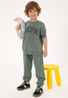 Erkek Çocuk Koyu Yeşil Pijama Takımı - 50318690011