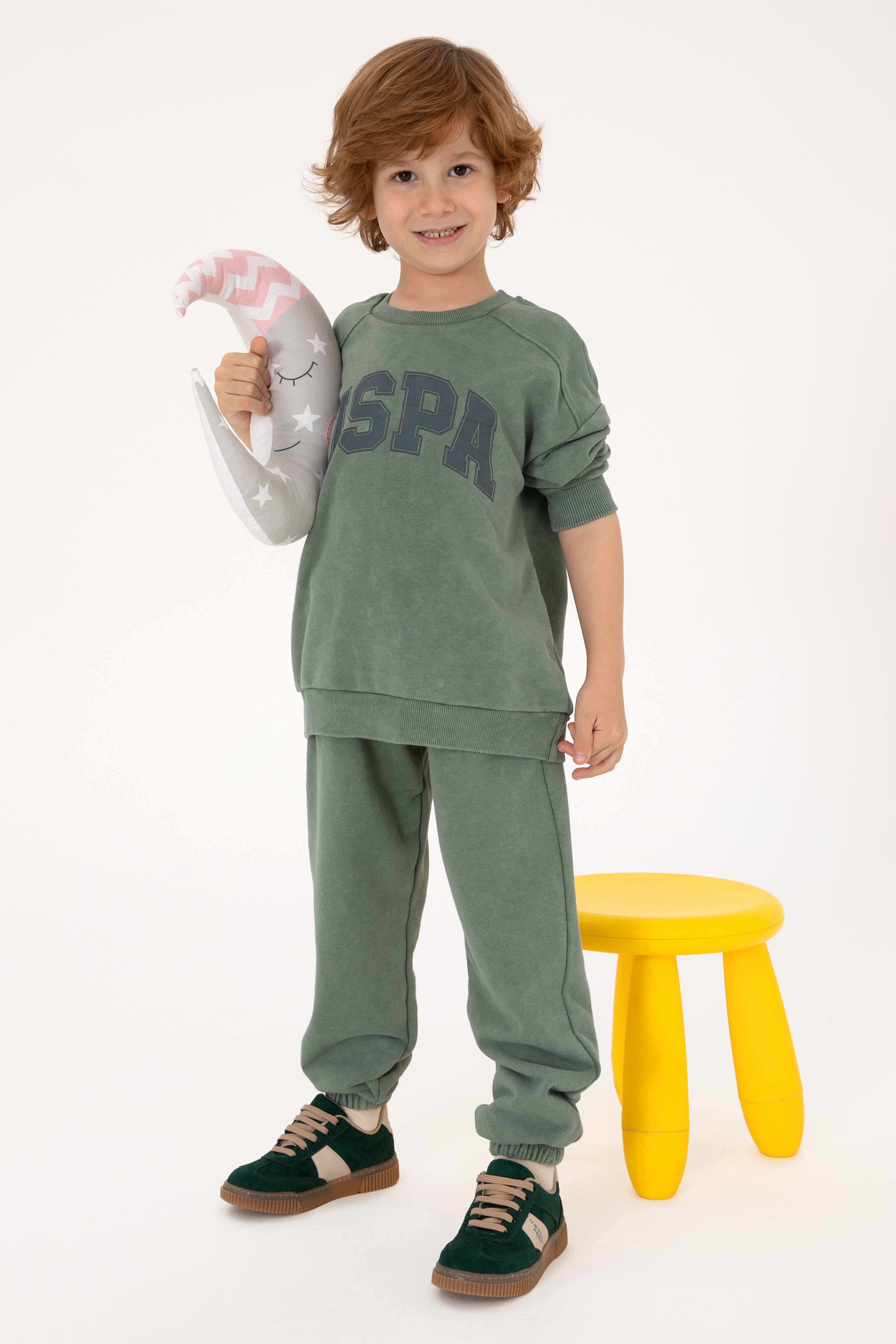 Erkek Çocuk Koyu Yeşil Pijama Takımı - Image 1