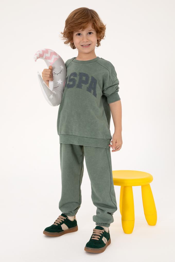 Erkek Çocuk Koyu Yeşil Pijama Takımı