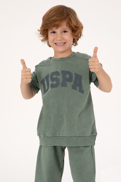 Erkek Çocuk Koyu Yeşil Pijama Takımı