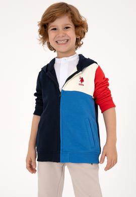 Erkek Çocuk Lacivert Fermuarlı Kapüşonlu Sweatshirt - 50316427006