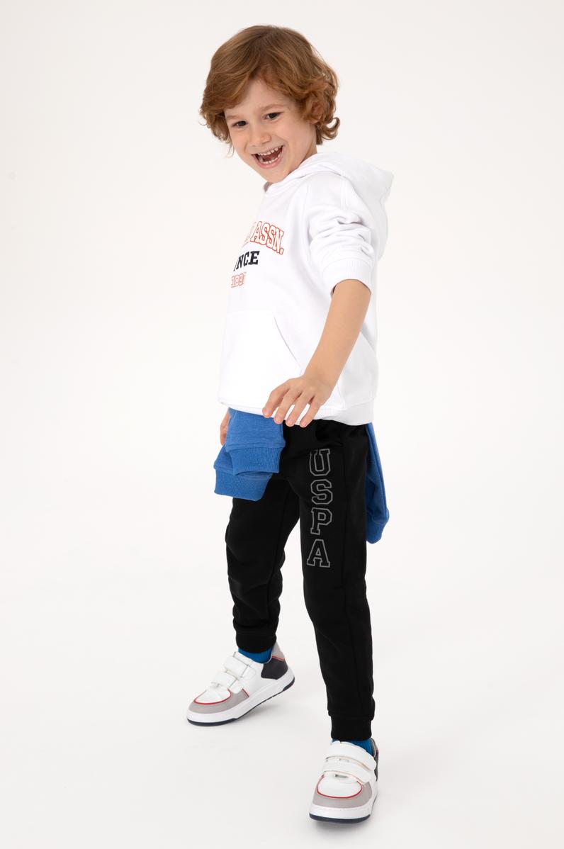 Erkek Çocuk Beyaz Kapüşonlu Sweatshirt