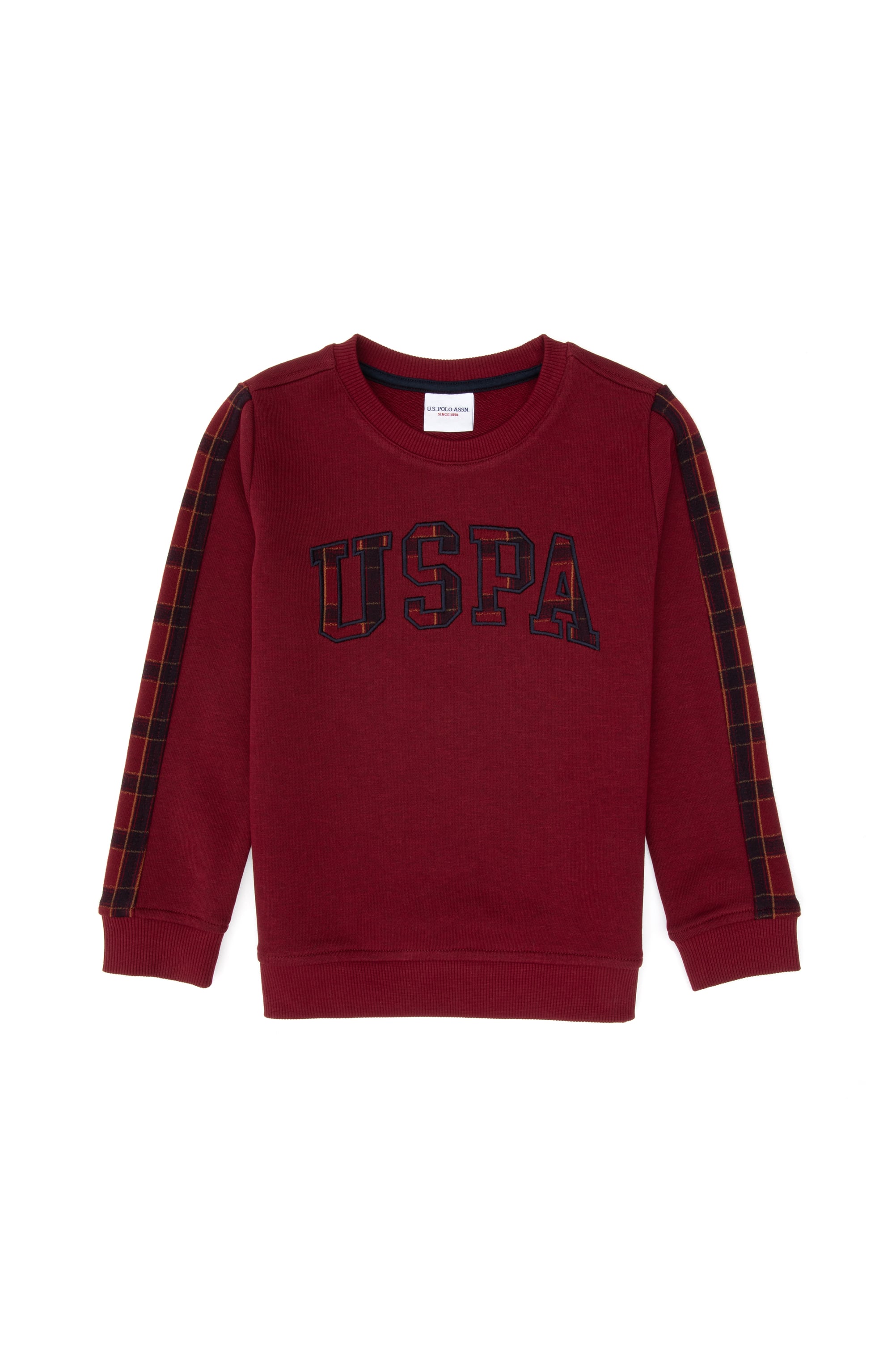 سویشرت یقه گرد زرشکی رگولار پسرانه یو اس پولو | U.S. Polo Assn. - تصویر 3