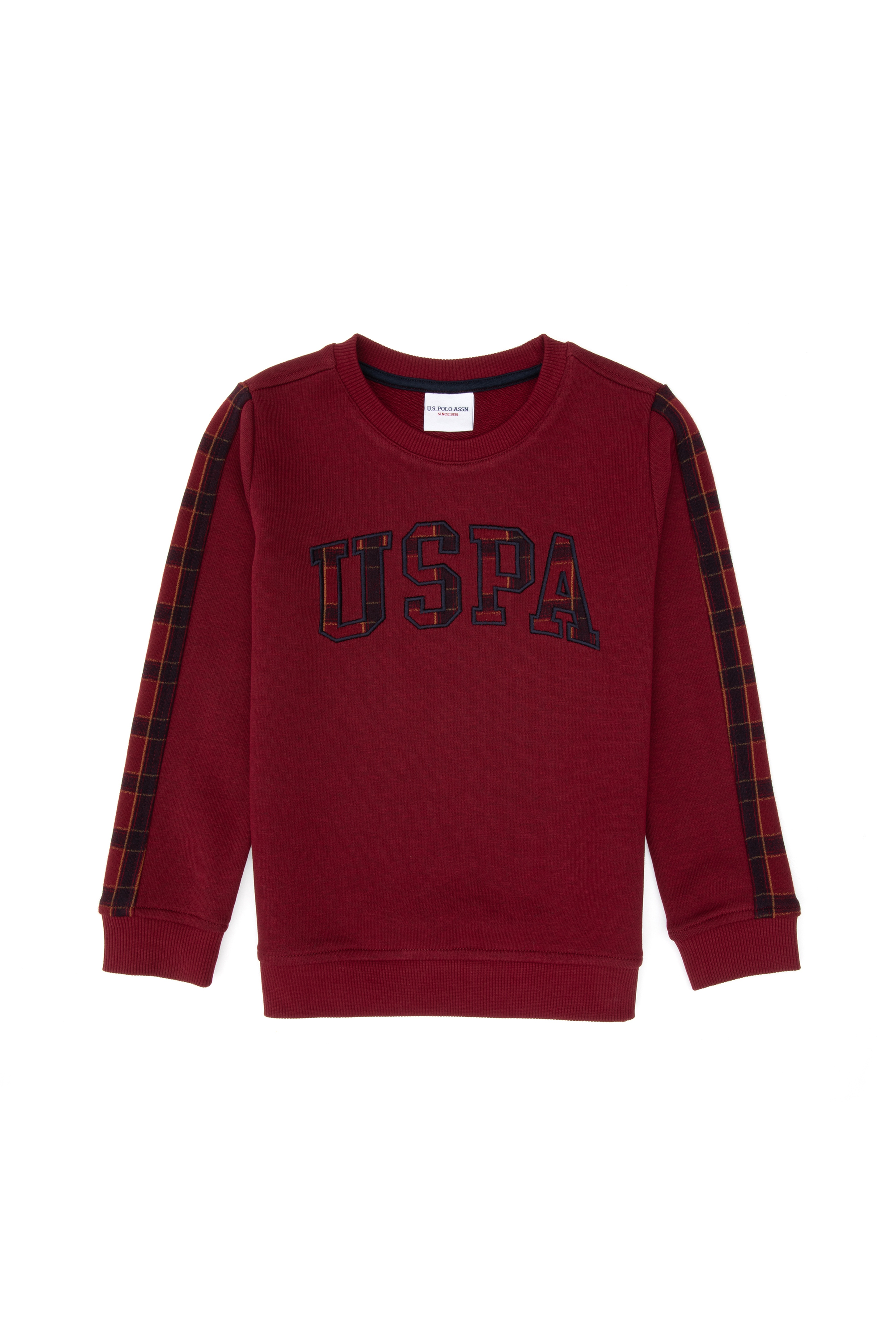 Erkek Çocuk Bordo Bisiklet Yaka Sweatshirt - Image 3