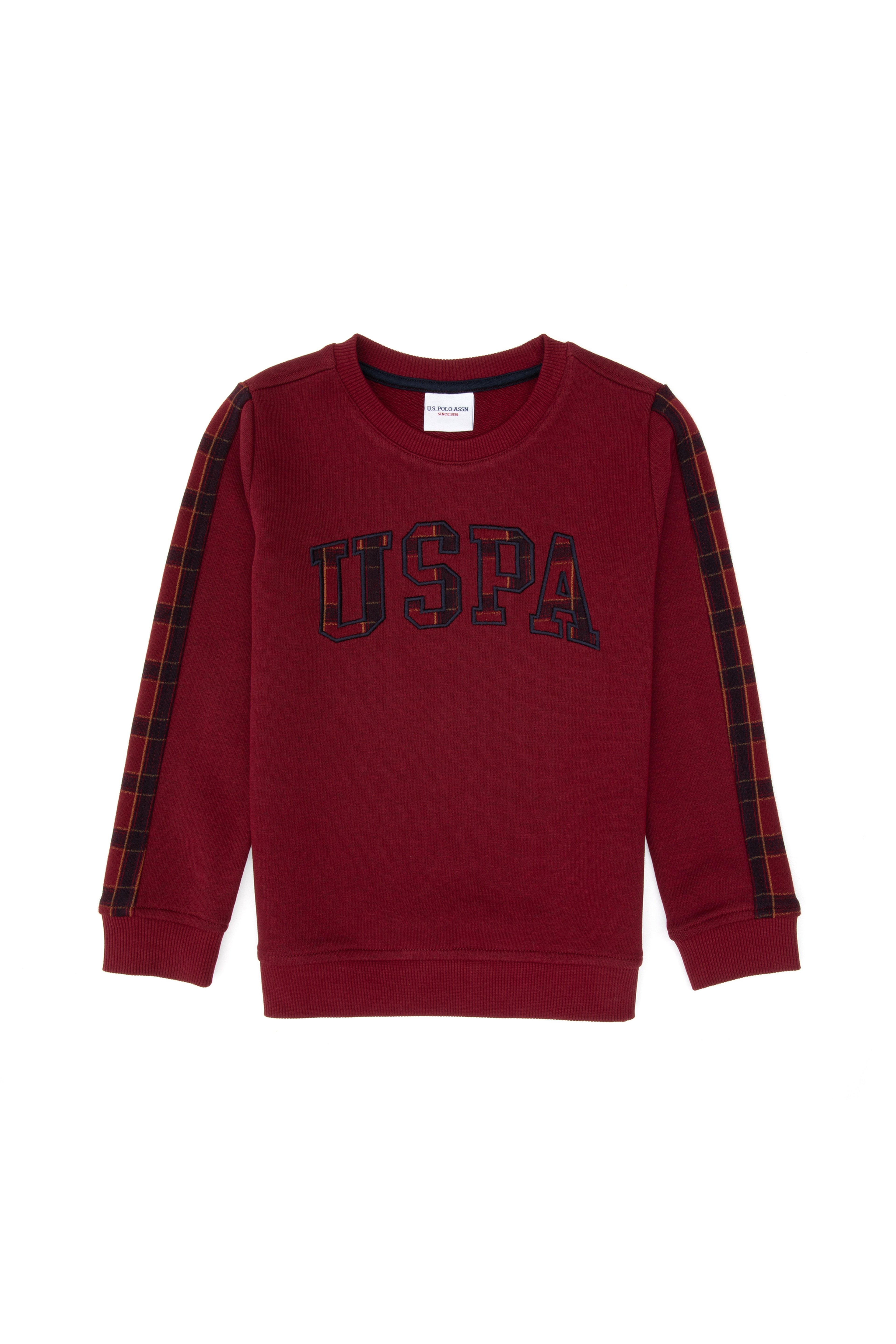 Erkek Çocuk Bordo Bisiklet Yaka Sweatshirt