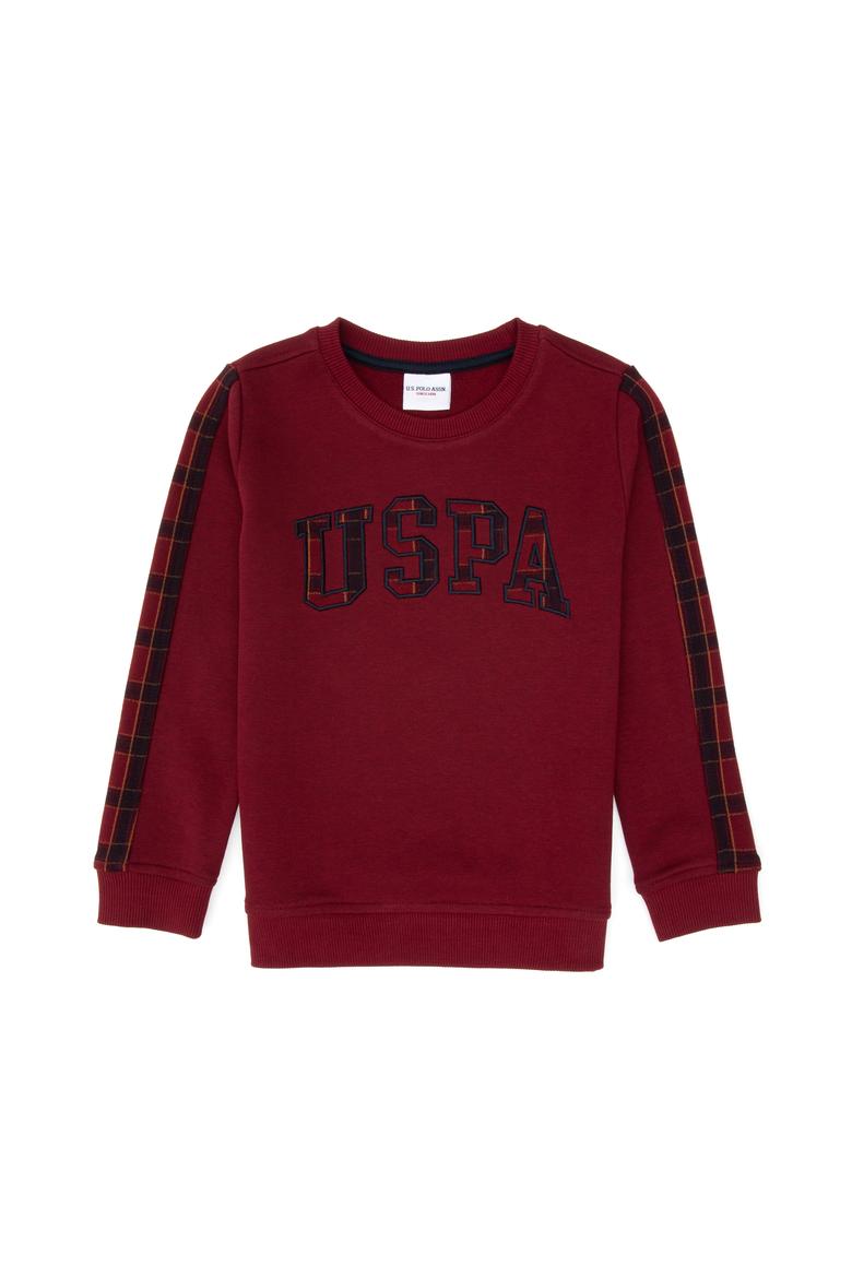Erkek Çocuk Bordo Bisiklet Yaka Sweatshirt - 50316537042