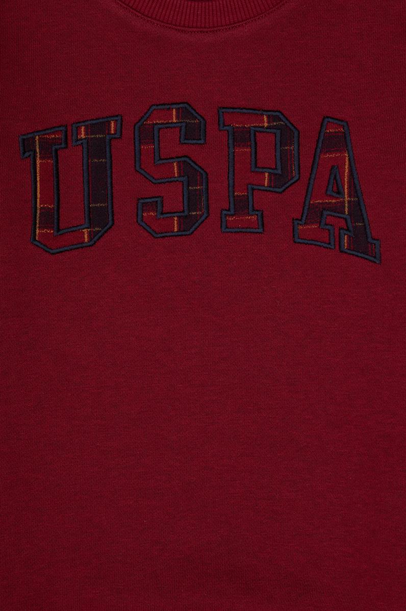 Erkek Çocuk Bordo Bisiklet Yaka Sweatshirt