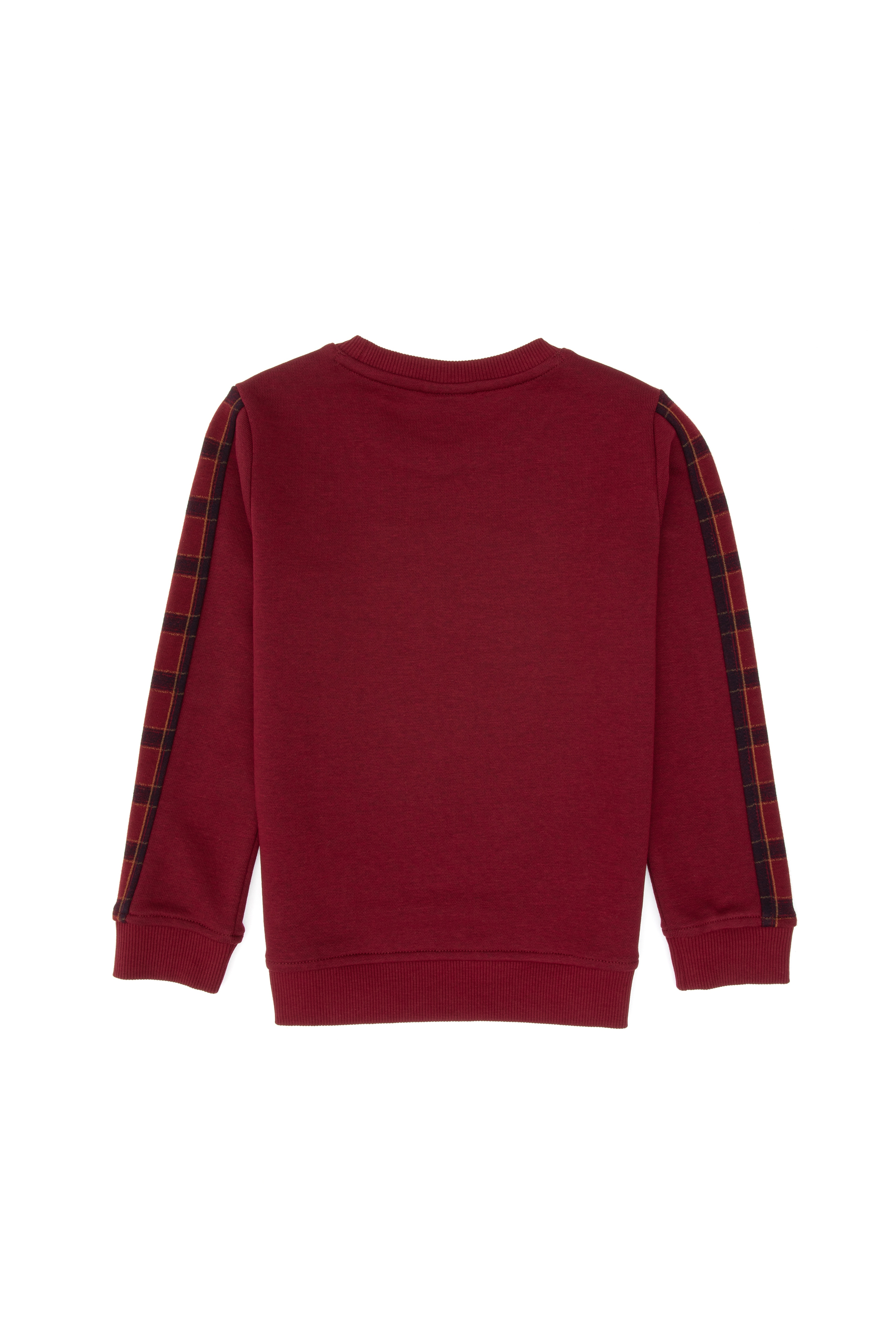 Erkek Çocuk Bordo Bisiklet Yaka Sweatshirt