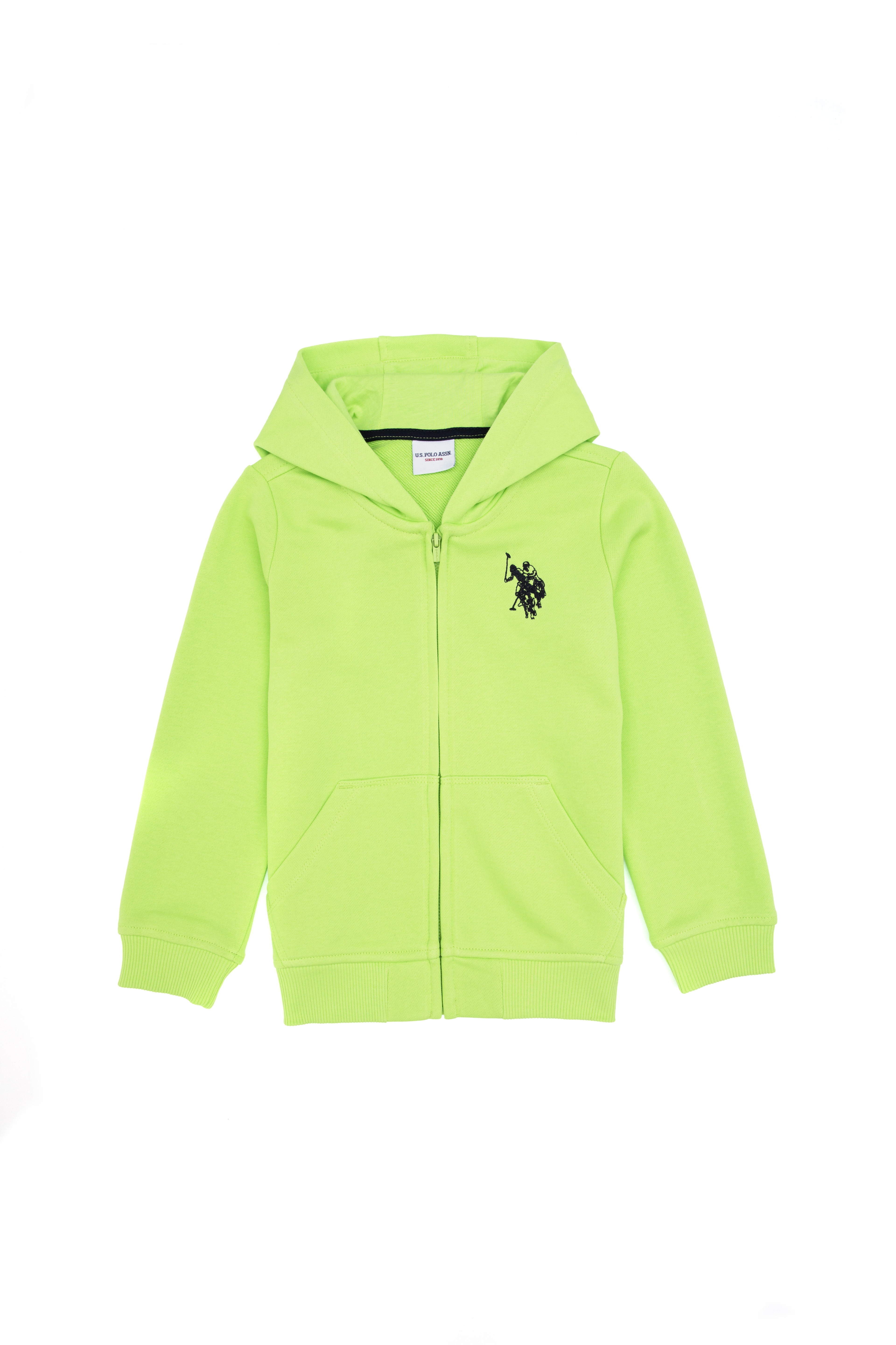 Erkek Çocuk Yeşil Fermuarlı Kapüşonlu Sweatshirt - Image 3