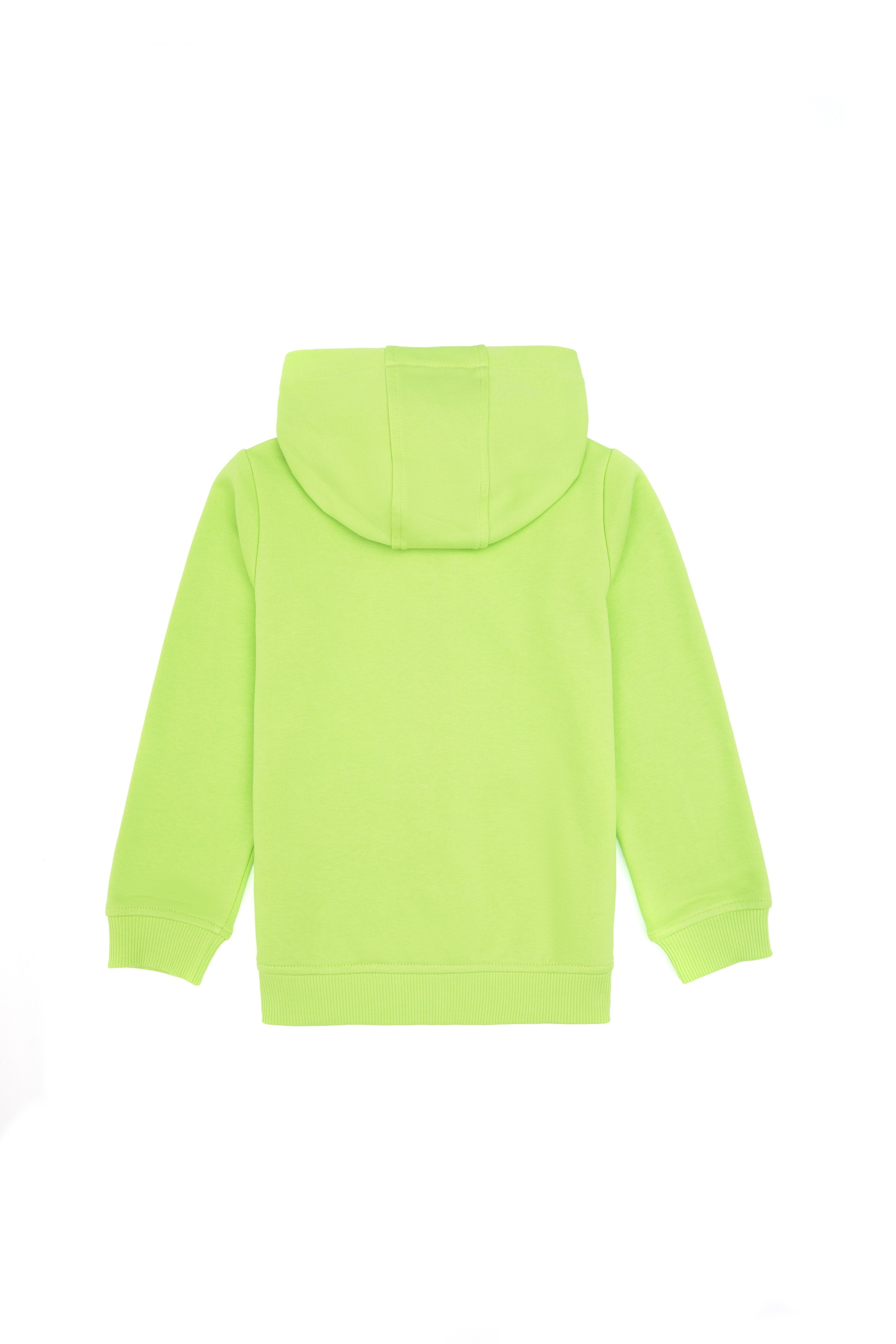 Erkek Çocuk Yeşil Fermuarlı Kapüşonlu Sweatshirt - Image 4