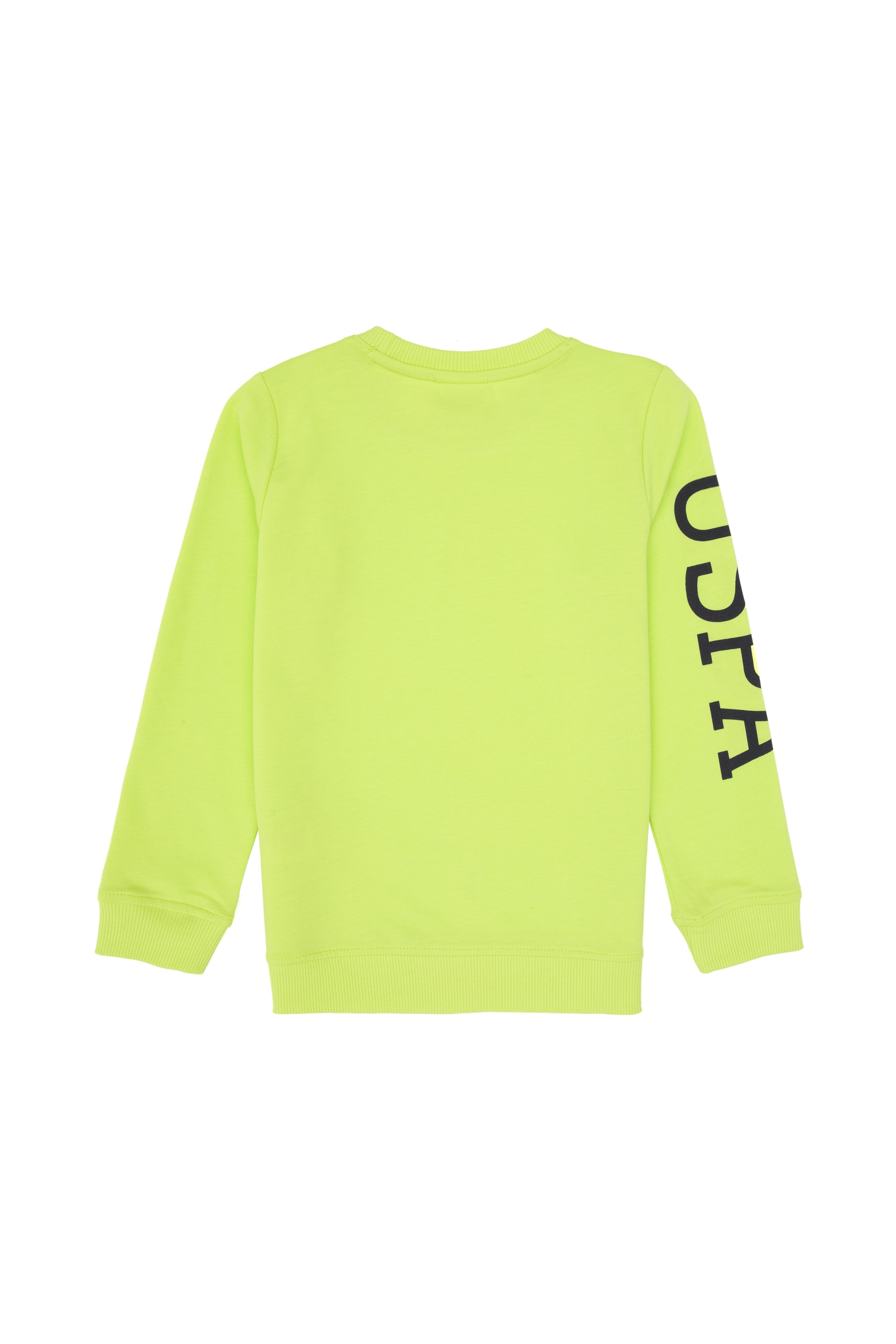 Erkek Çocuk Yeşil Basic Bisiklet Yaka Sweatshirt - Image 4