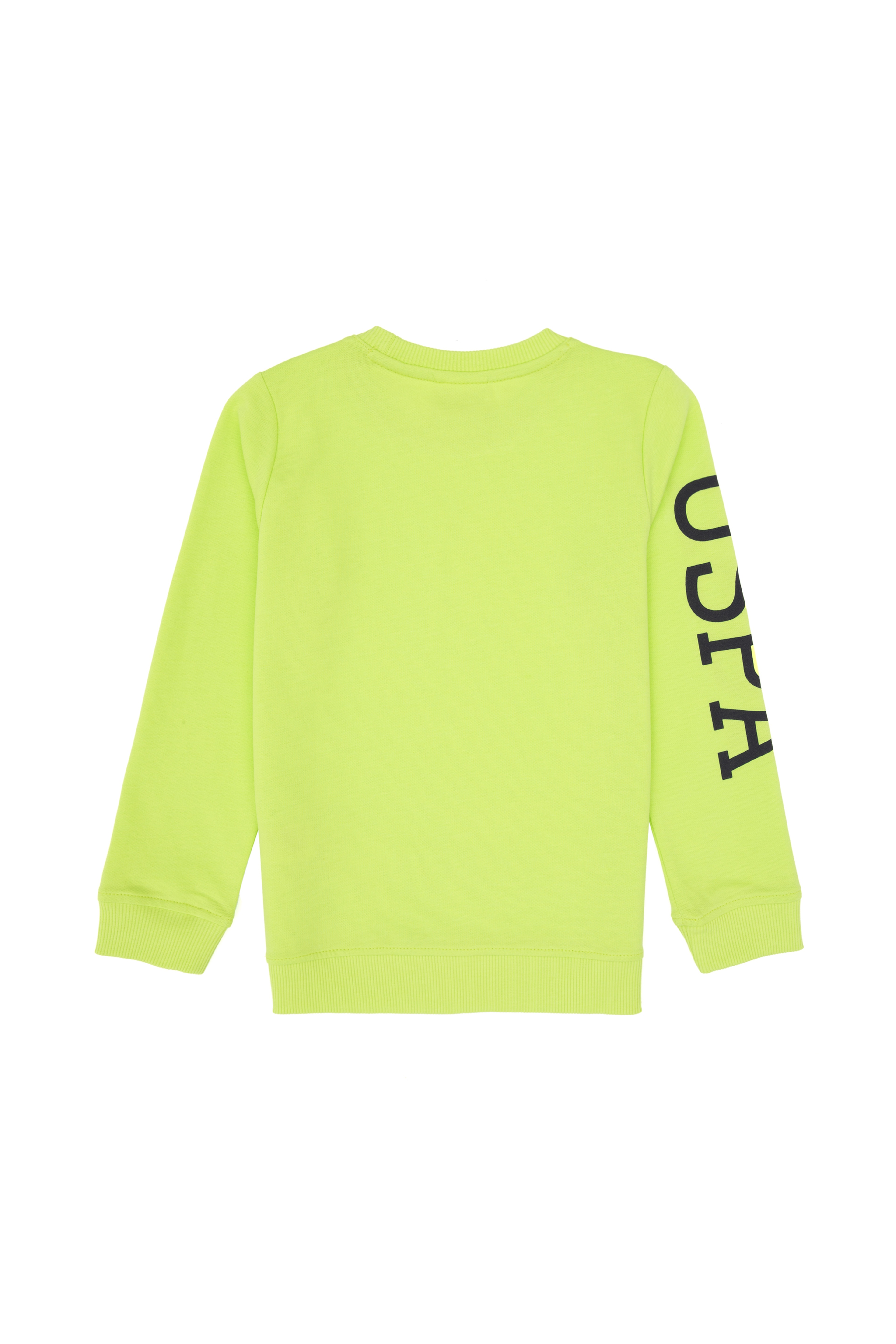 Erkek Çocuk Yeşil Basic Bisiklet Yaka Sweatshirt