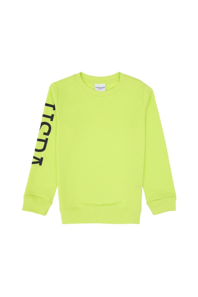 Erkek Çocuk Yeşil Basic Bisiklet Yaka Sweatshirt - 50313831003