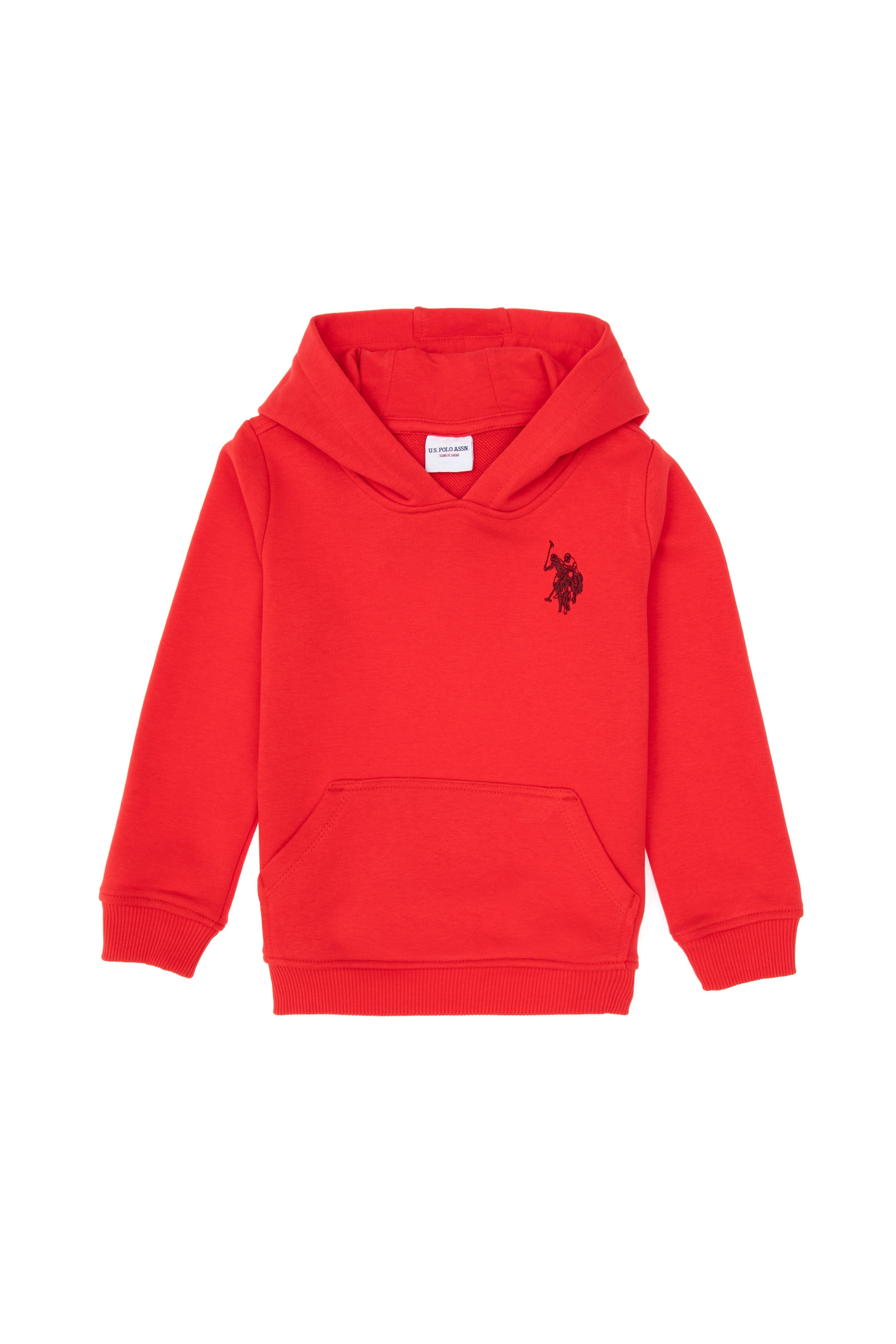 Erkek Çocuk Kırmızı Basic Kapüşonlu Sweatshirt