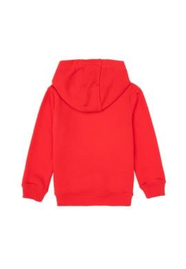 Erkek Çocuk Kırmızı Basic Kapüşonlu Sweatshirt - 50313980057