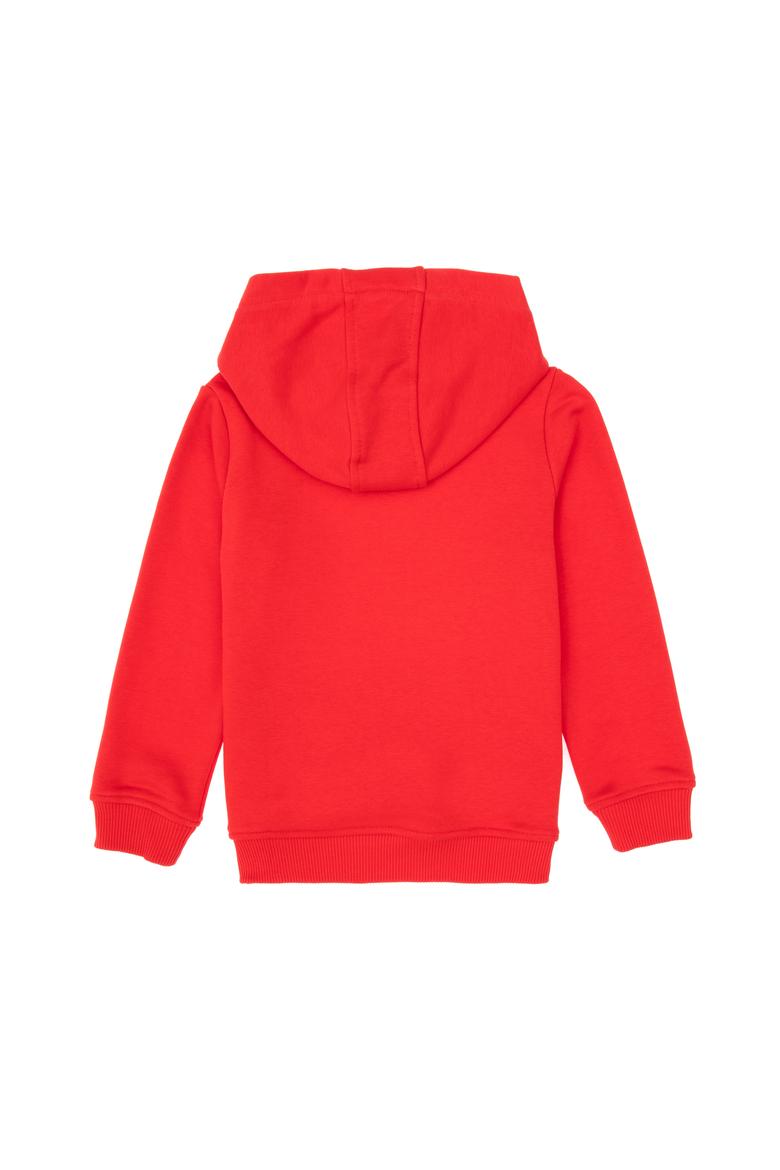Erkek Çocuk Kırmızı Basic Kapüşonlu Sweatshirt - 50313980057