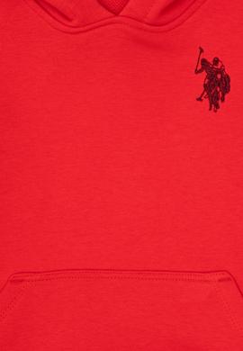 Erkek Çocuk Kırmızı Basic Kapüşonlu Sweatshirt - 50313980057