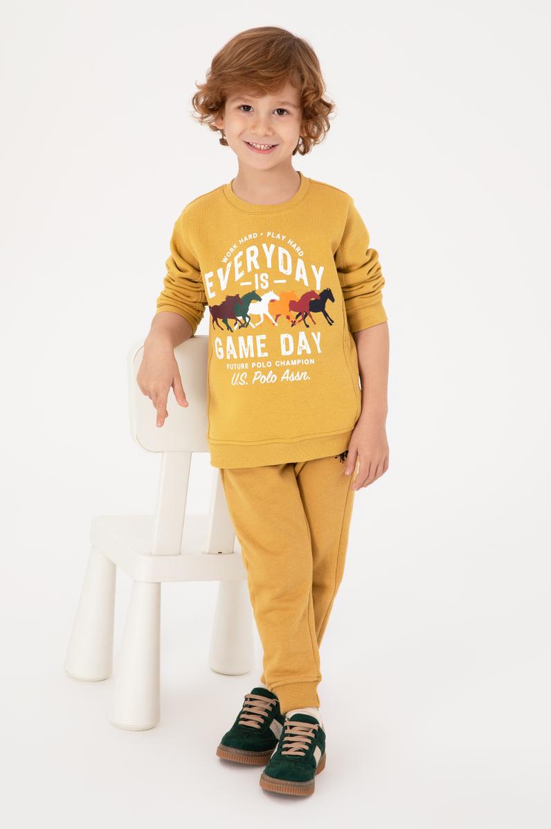 Erkek Çocuk Hardal Eşofman Altı