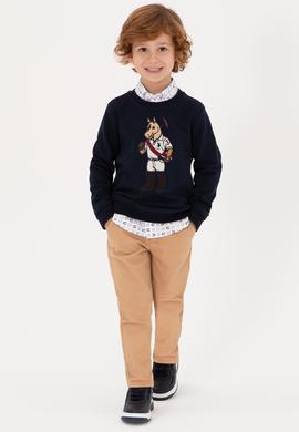 Erkek Çocuk Camel Kanvas Pantolon - 50317211031