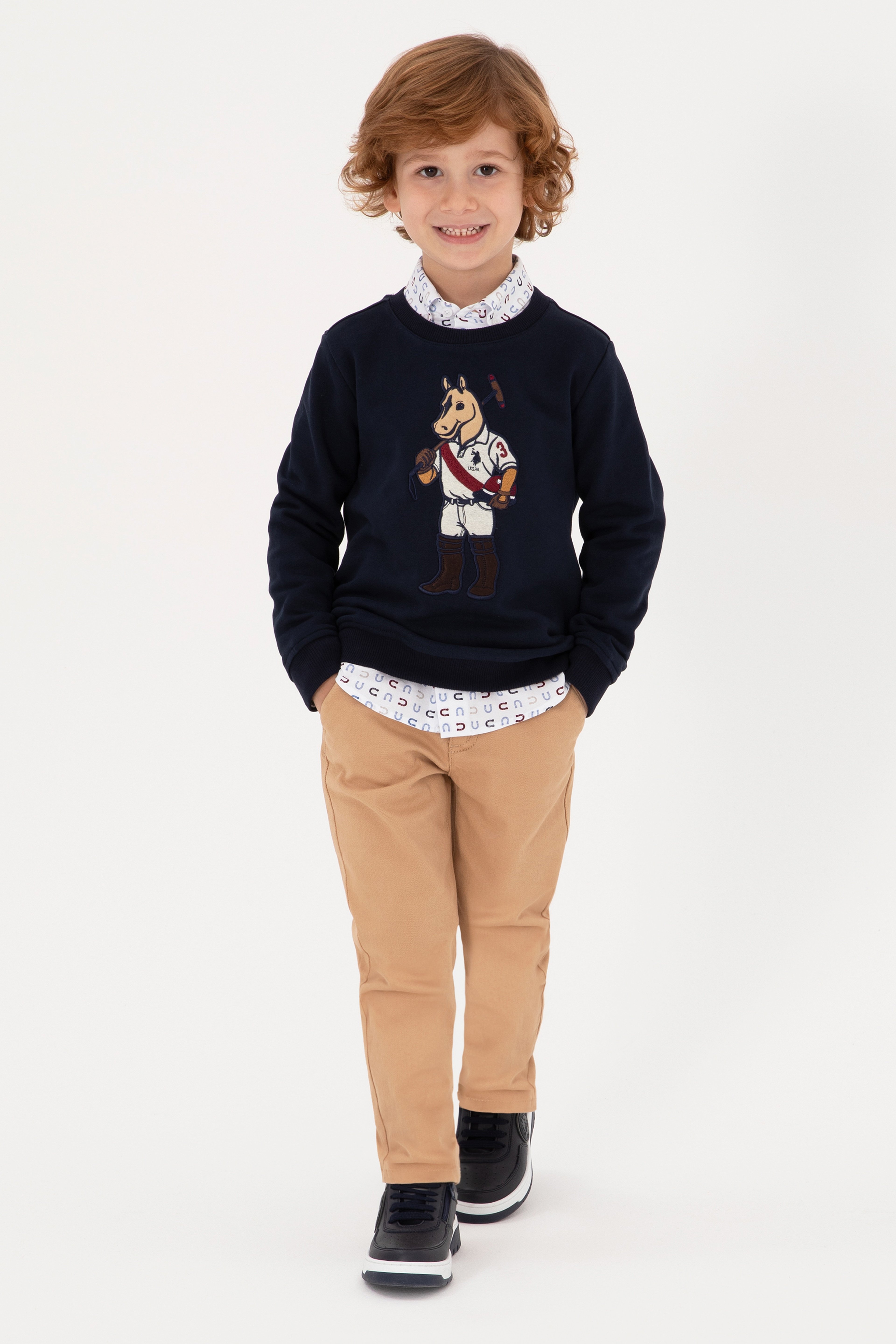 Erkek Çocuk Camel Kanvas Pantolon
