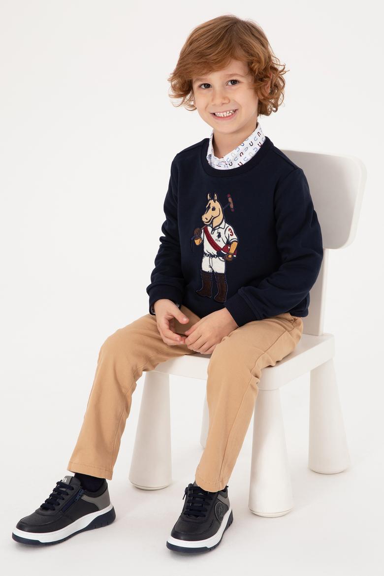 Erkek Çocuk Camel Kanvas Pantolon