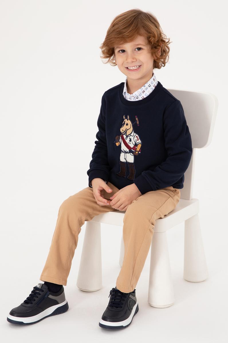 Erkek Çocuk Camel Kanvas Pantolon