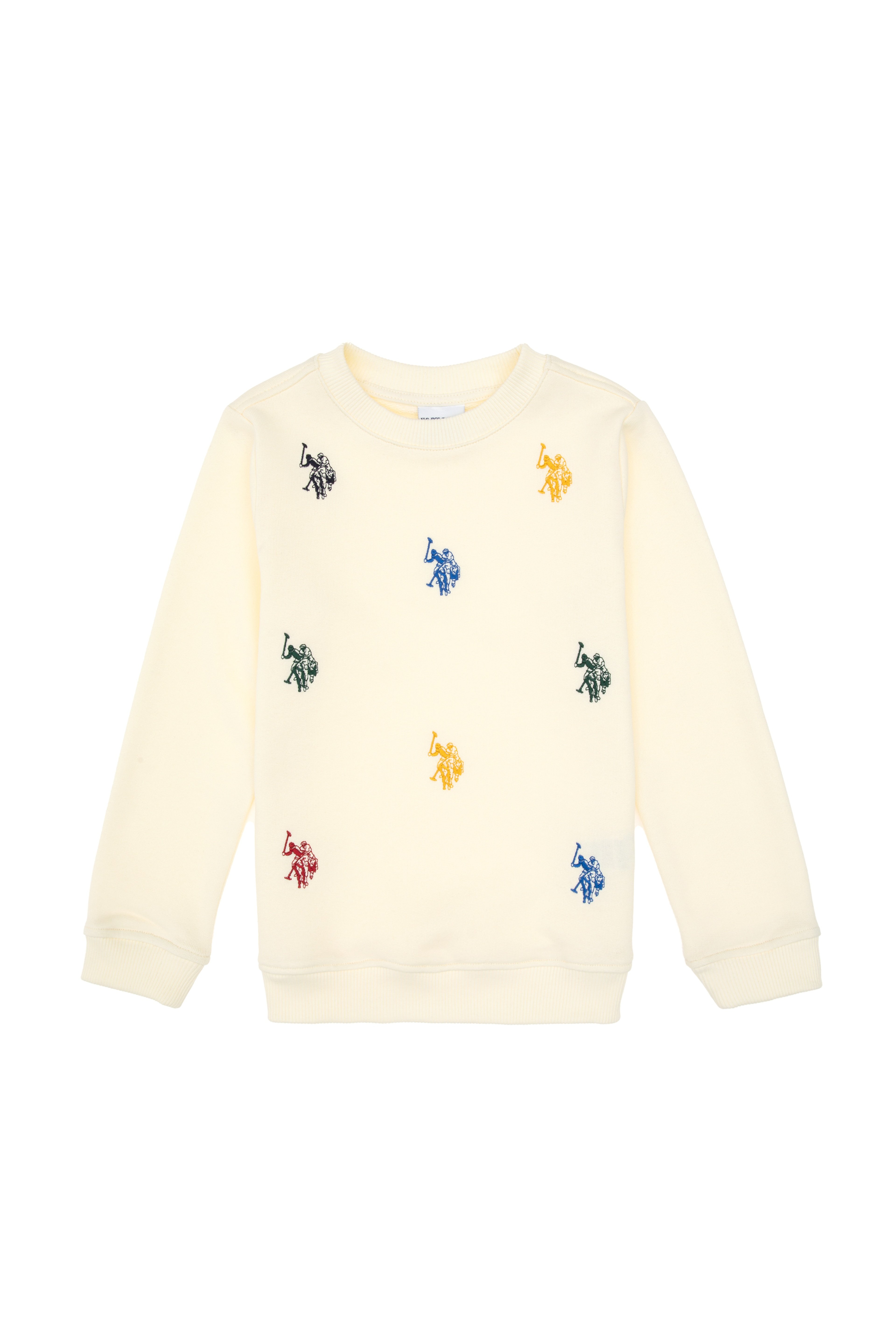Erkek Çocuk Krem Bisiklet Yaka Sweatshirt