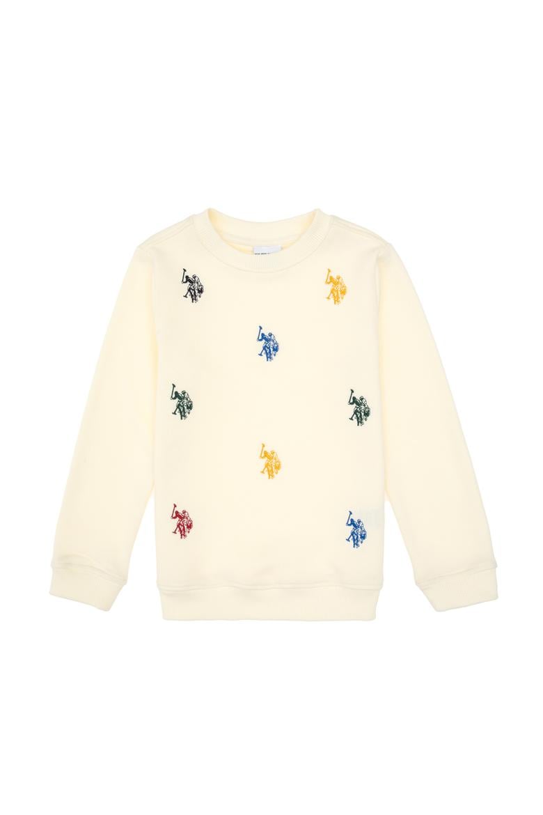 Erkek Çocuk Krem Bisiklet Yaka Sweatshirt - 50316501014