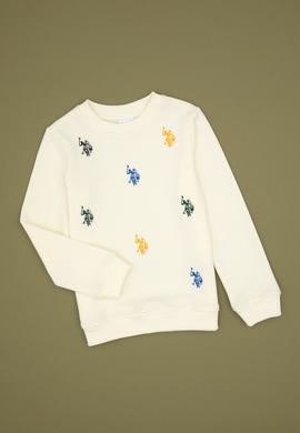 Erkek Çocuk Krem Bisiklet Yaka Sweatshirt - 50316501014