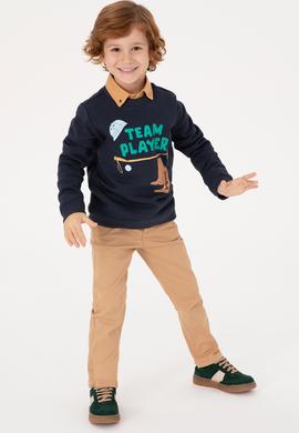 Erkek Çocuk Açık Lacivert Sweatshirt - 50316510003