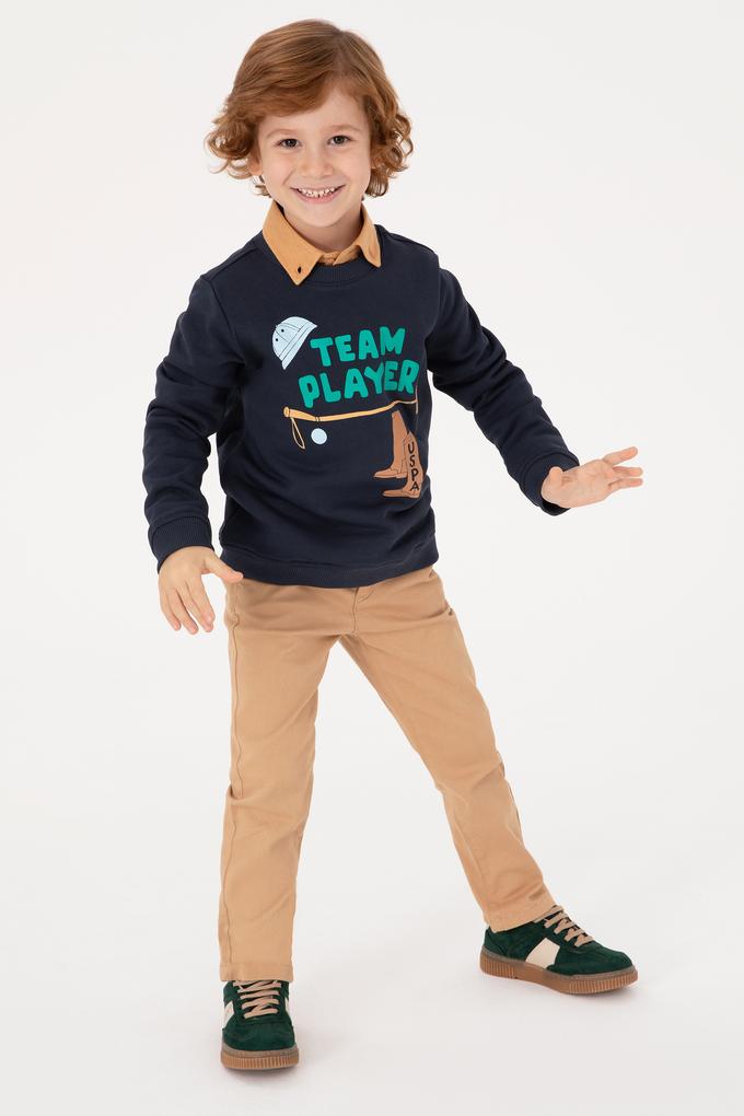 Erkek Çocuk Açık Lacivert Sweatshirt