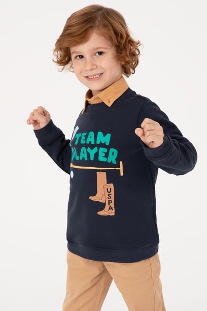 Erkek Çocuk Açık Lacivert Sweatshirt