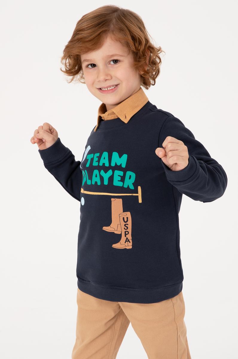 Erkek Çocuk Açık Lacivert Sweatshirt