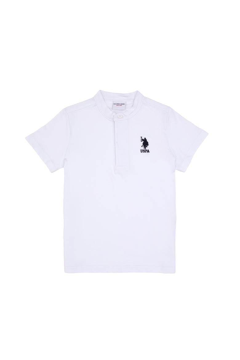 Erkek Çocuk Beyaz Bisiklet Yaka Tişört - 50314940040