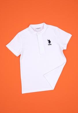 Erkek Çocuk Beyaz Bisiklet Yaka Tişört - 50314940040