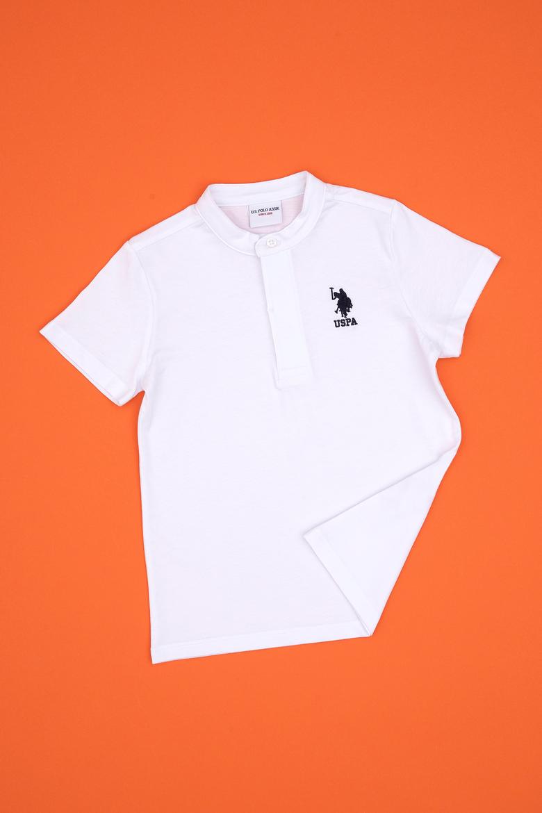 Erkek Çocuk Beyaz Bisiklet Yaka Tişört - 50314940040