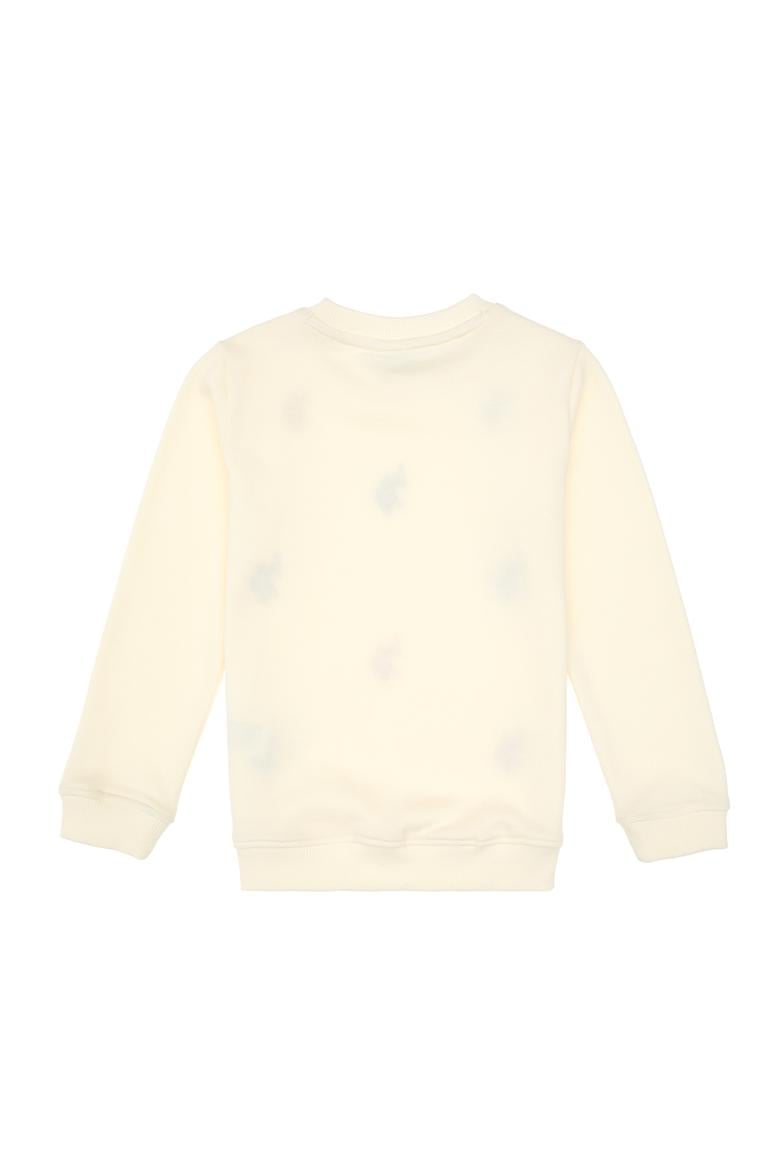 Erkek Çocuk Krem Bisiklet Yaka Sweatshirt - 50316501014