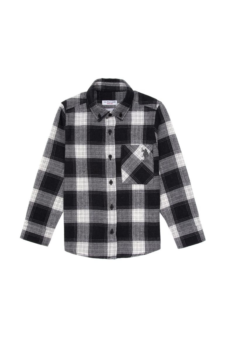 Erkek Çocuk Siyah Uzun Kollu Gömlek - 50316669013