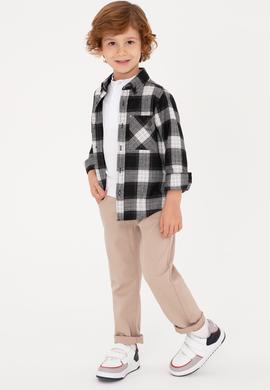 Erkek Çocuk Siyah Uzun Kollu Gömlek - 50316669013
