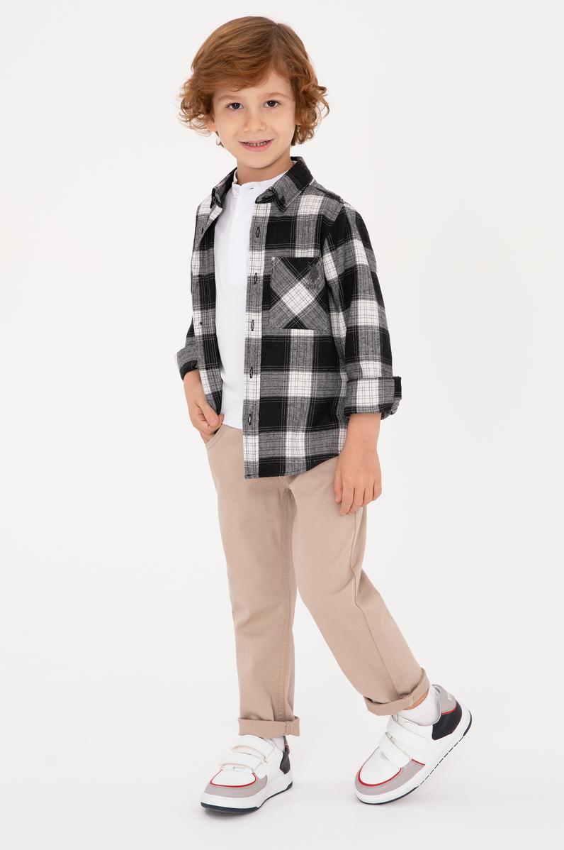 Erkek Çocuk Siyah Uzun Kollu Gömlek