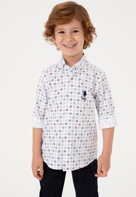 Erkek Çocuk Beyaz Uzun Kollu Gömlek - 50316682009