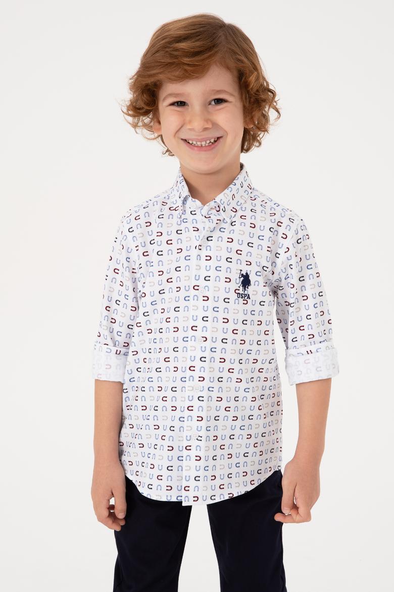 Erkek Çocuk Beyaz Uzun Kollu Gömlek