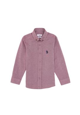 Erkek Çocuk Bordo Uzun Kollu Basic Gömlek - 50316801063