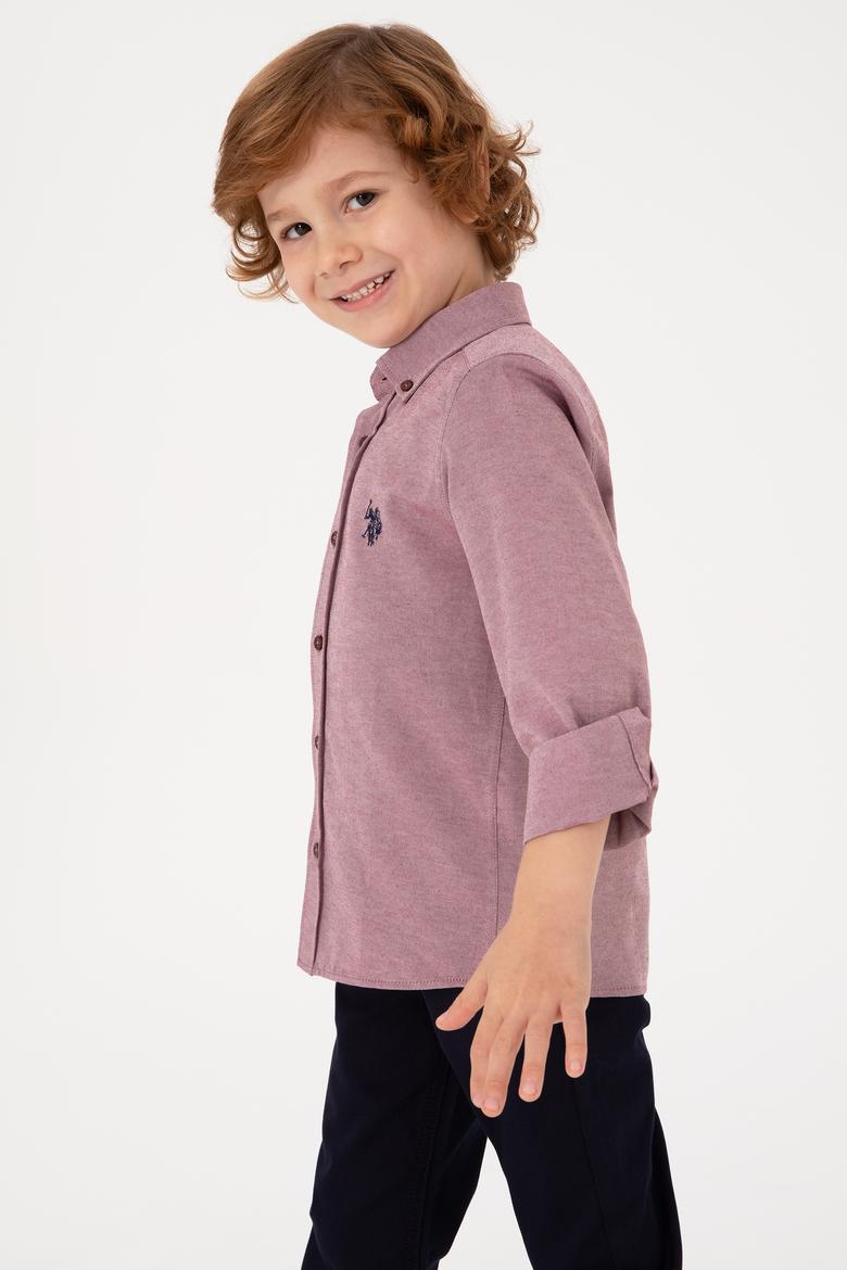 Erkek Çocuk Bordo Uzun Kollu Basic Gömlek - 50316801063